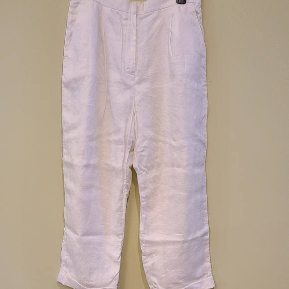 Ralph Lauren Women's Linen Ankle Pants Brown Size 14